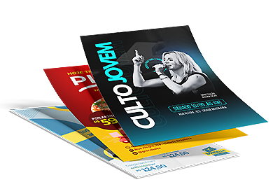 Folheto Couchê 90g Sem Verniz 10x14 cm - 4x4- 2500 unid