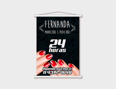 Mini Banner 280g 20x90cm - 4x0 - 10 unid