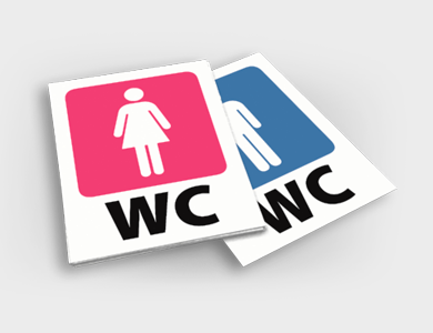 Placas de Sinalização/Informativa Média em PVC 0,5mm Cristal Frente e Verso 21,9x29,4 cm - 4x0 - 5 unid