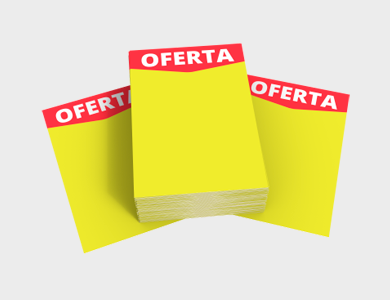 CAR005 - Cartaz Promocional com Arte Pronta Supremo 300g Sem Verniz 29,7x42cm - 4x0 - 25 unid